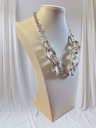 Collana donna argento maglia grossa