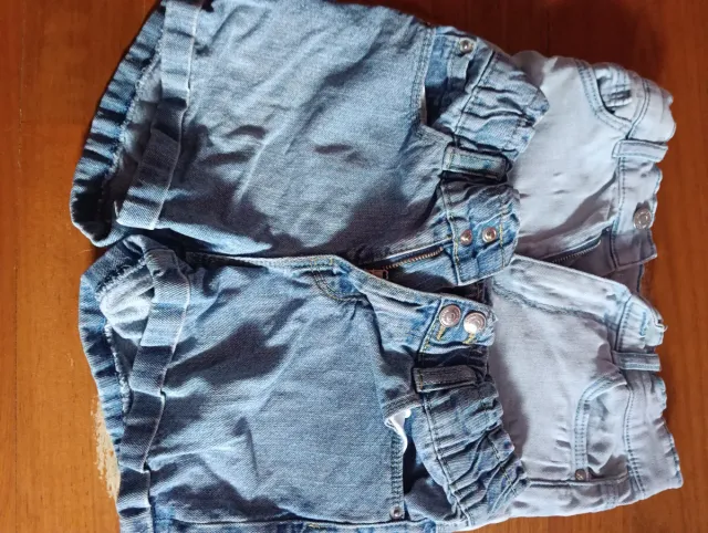 Pack 2 pantalones cortos vaqueros niña
