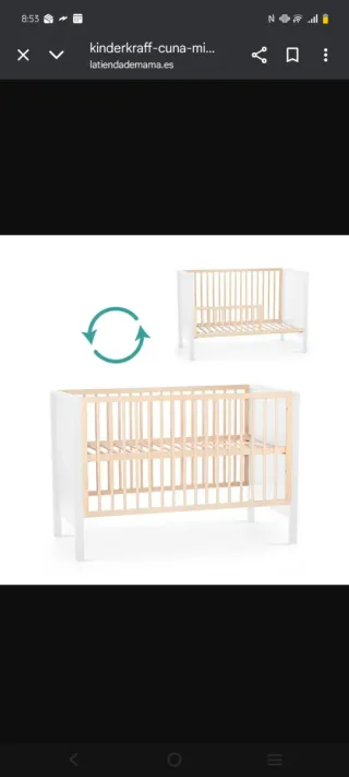 Cuna cama evolutiva 0 a 4 años de madera #cuna