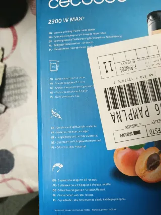 Batidora Cecotec Power Black Titanium 2300W