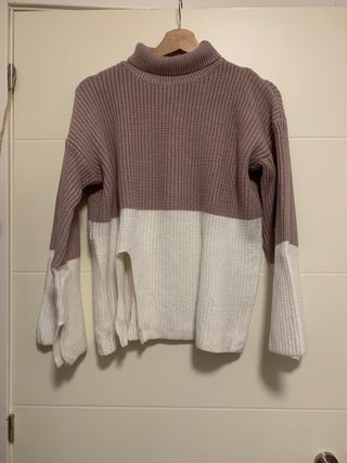 Jersey SHEIN bicolor cuello vuelto talla única