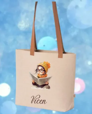 Bolso de fieltro con dibujo