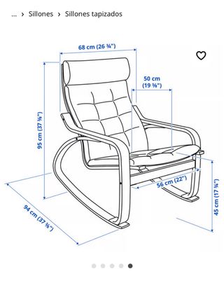 Sillón Mecedora Poäng con Reposapies