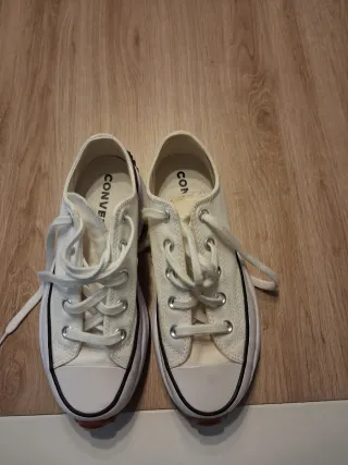 Converse plataforma blancas