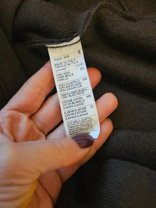 Minigonna lana e tessuto beige/marrone