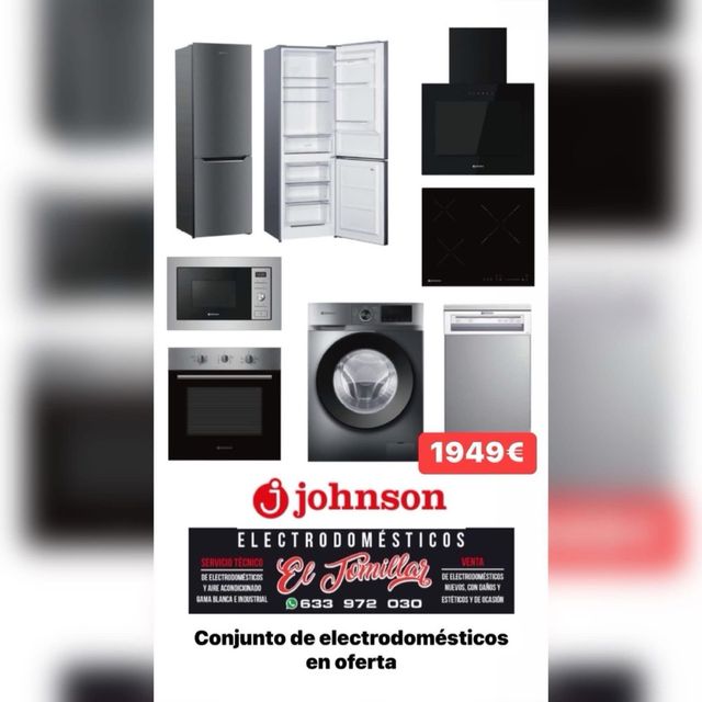 Conjunto Electrodomésticos Cristal Negro