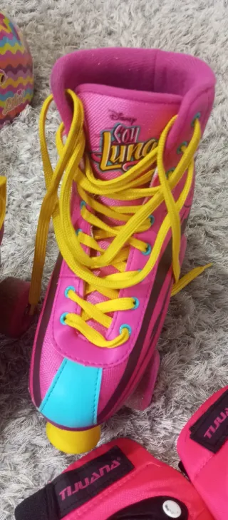 Patines Soy Luna + Casco y Protecciones