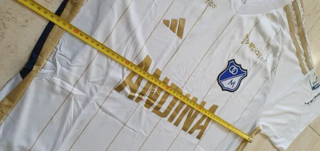 Camiseta Adidas Millonarios XL Blanca Dorada