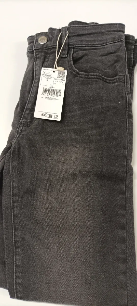 Tejanos niña negros Talla S