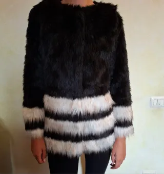 Gaudì Pelliccia Sintetica Bianco/Nero