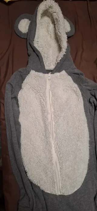 Pijama Mono Koala Gris y Blanco