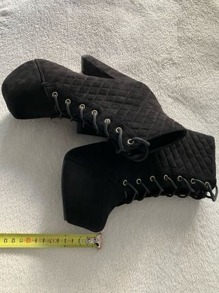 Botines ante tacón alto plataforma