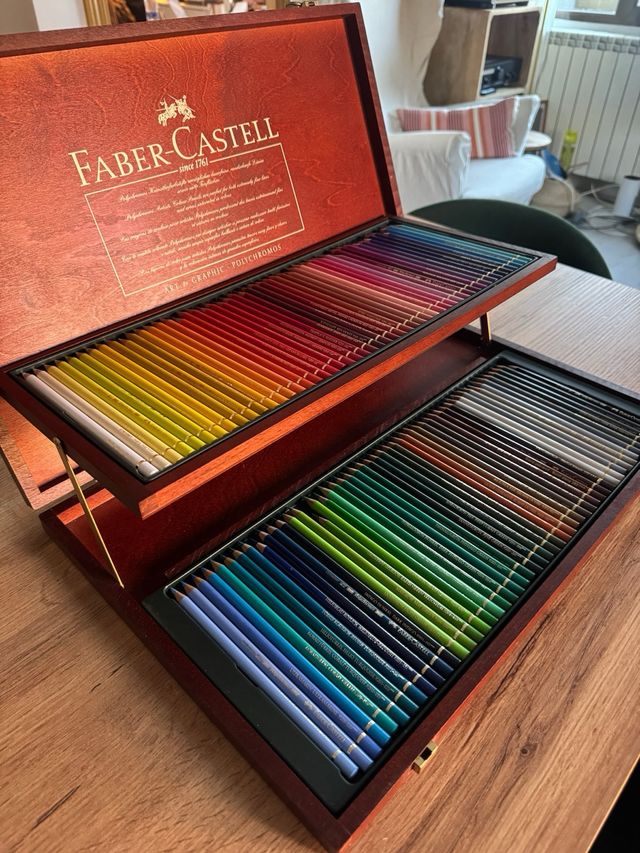 Lápices Faber Castell 100 Polychromos Caja Madera