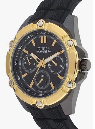 Reloj Guess Negro y Dorado Nuevo