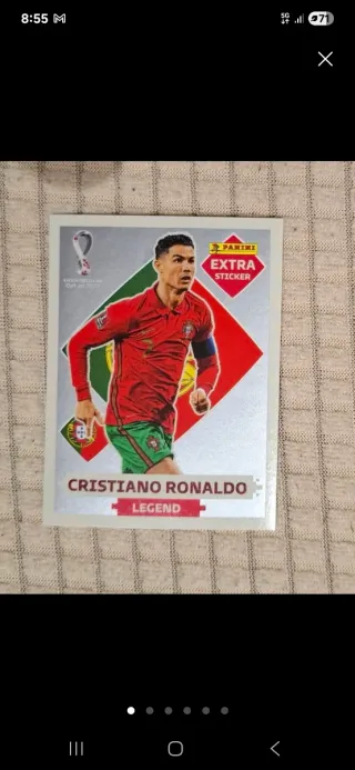 Cromo Cristiano Ronaldo Legend plata silver