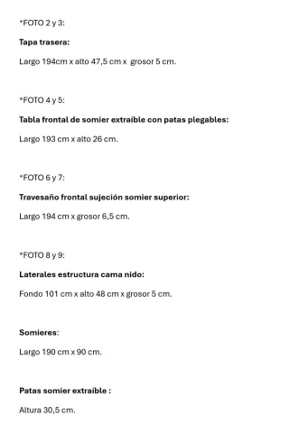 Cama nido Muebles La Fábrica