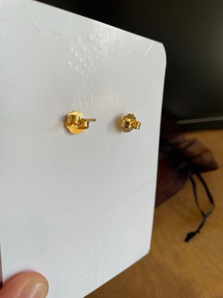 Pendientes largos dorados Aluzina