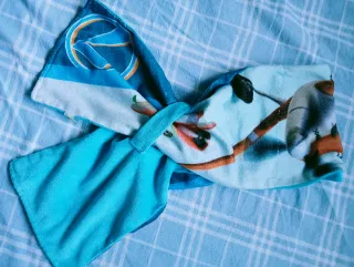 Bufanda suave terciopelo azul