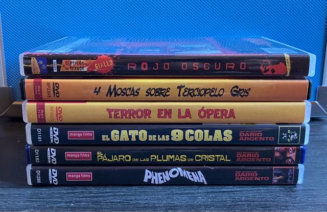 Colección 6 Películas Terror Dario Argento DVD