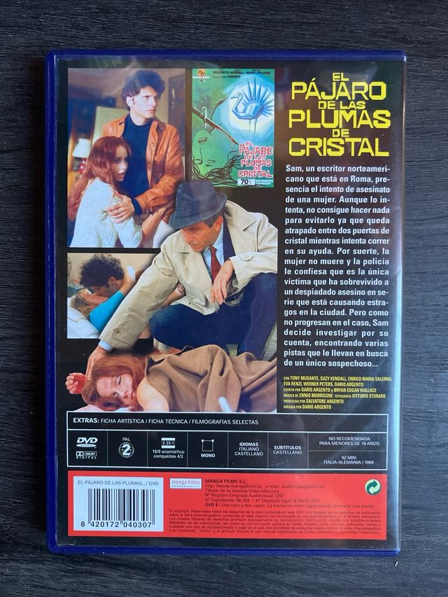 Colección 6 Películas Terror Dario Argento DVD