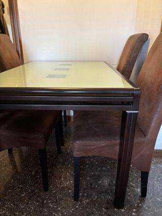 Mesa madera roble antigua