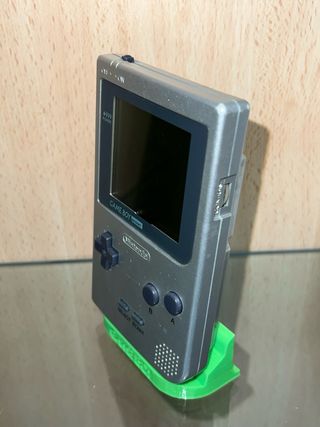 Nintendo Game Boy Pocket Plata + soporte