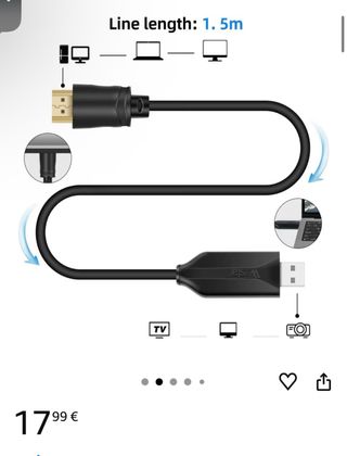 Cable USB a HDMI AXFEE 1.5m