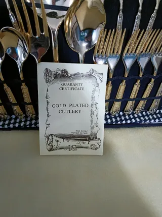 Servizio Posate Dorate 51 Pezzi