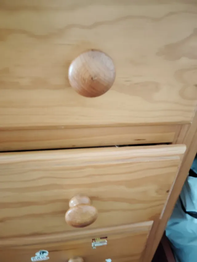 Cómoda de pino macizo 6 cajones