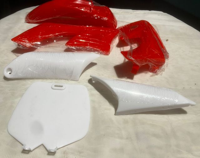 Kit Plásticos Guardabarros Kawasaki Rojo