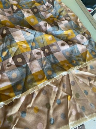 Foulard a quadri e pois duplex