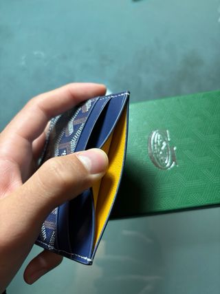 Portacarte Goyard Blu Navy