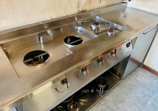 Cucina professionale inox 334 cm