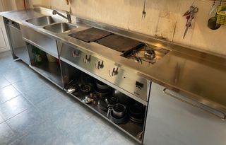 Cucina professionale inox 334 cm