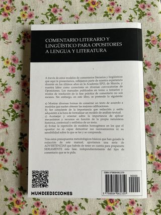 COMENTARIO LITERARIO Y LINGÜÍSTICO PARA OPOSITO...