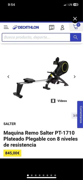 Máquina de remo Plegable  / Salter PT-1710

