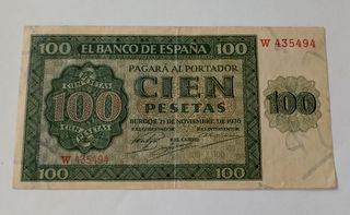 100 Pesetas 1936 El Banco de España W435494