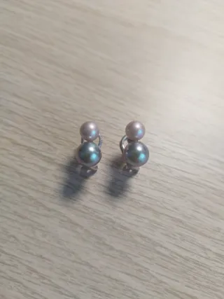 Pendientes Doble Perla Majorica 7-9mm