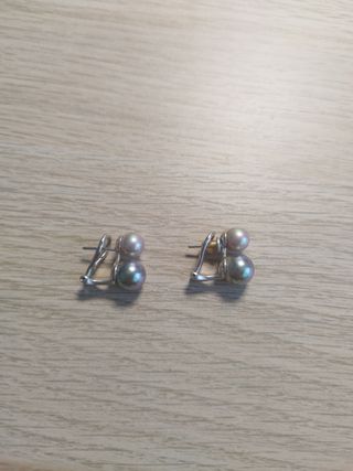 Pendientes Doble Perla Majorica 7-9mm
