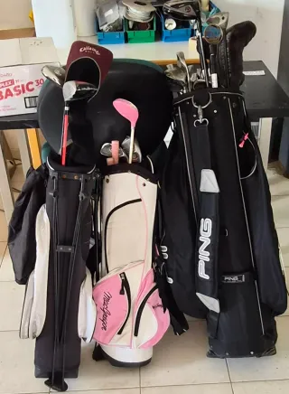 Bolsas y palos de golf
