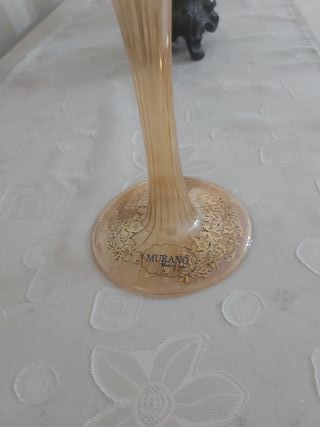 Candelabro Murano Oro Trasparente Vetro