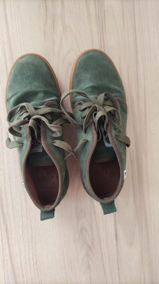 Botas/Zapatillas Ante Verde Talla 38