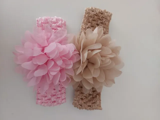 Lote 2 diademas bebé flor