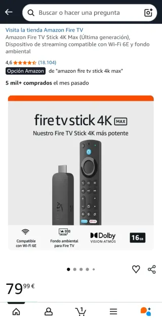Amazon Fire TV Stick 4K MAX + Ethernet
