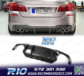 DIFUSOR BMW F10 F11 10-13 LOOK M5 NEGRO BRILLO