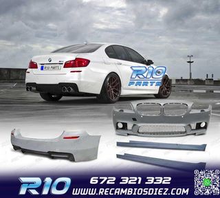 KIT CARROCERIA BMW F10 13-17 CON PDC Y LAVAFAROS LOOK M5