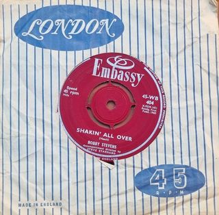 Disco Bobby Stevens Shakin' All Over 1960 de segunda mano por 19