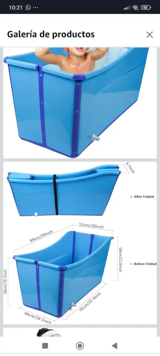 Piscina hinchable para perros azul