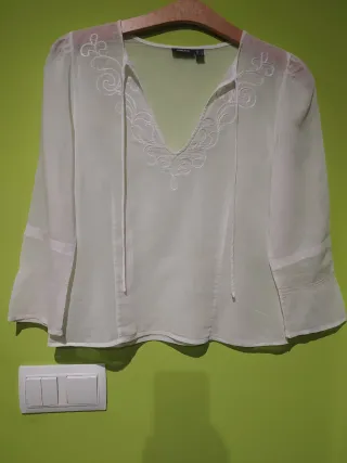 Blusa Mexx blanca bordada