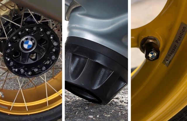 Cardán + tapa buje + tapones válvula motos BMW